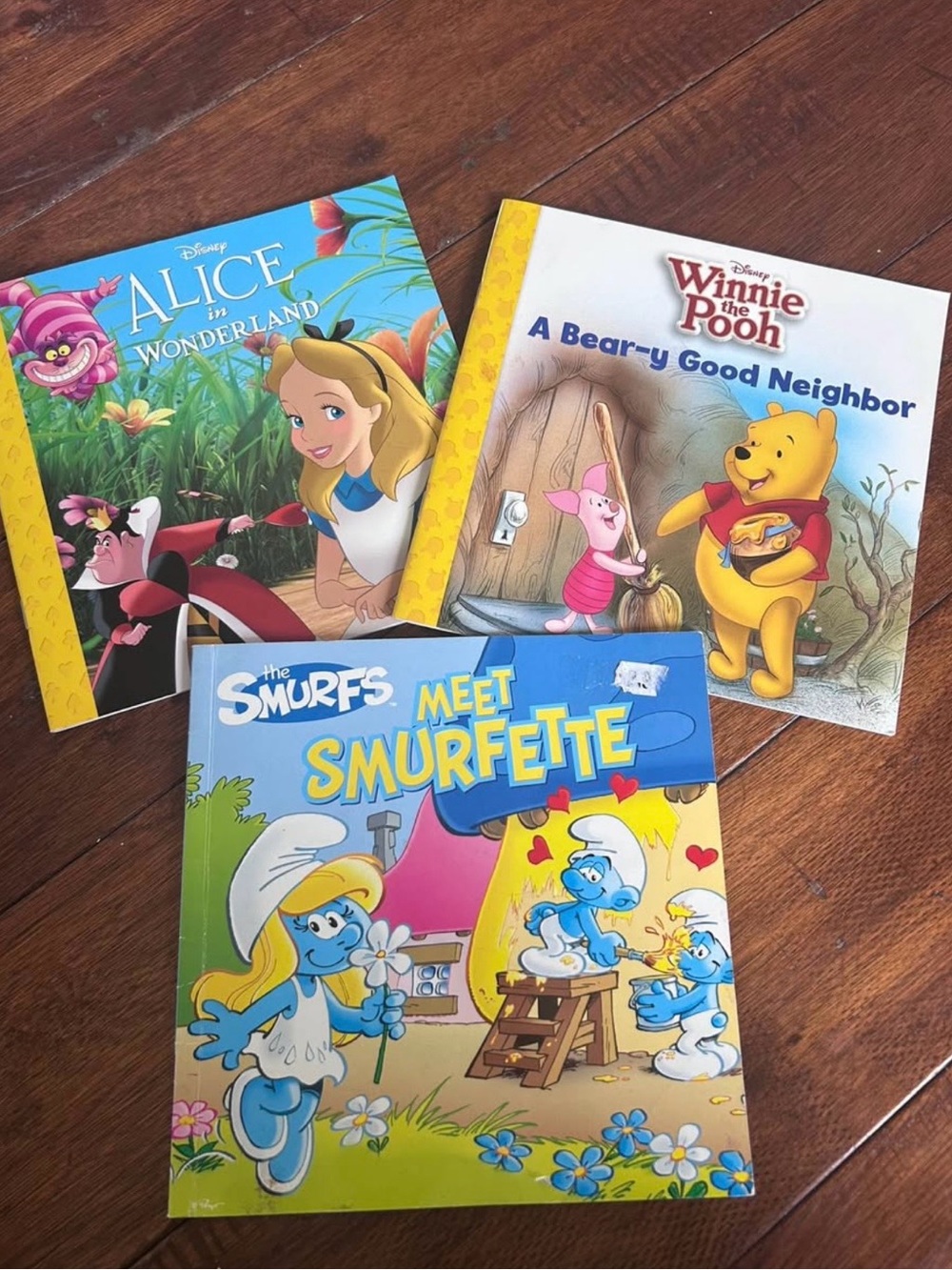 Vintage Disney & Smurfs Children’s Books Set of 3